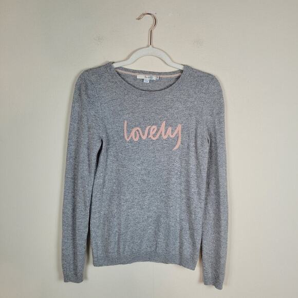 Boden Sweater Womens XS Gray Lovely Cashmere Wool Blend Crewneck Knit - Picture 1 of 8